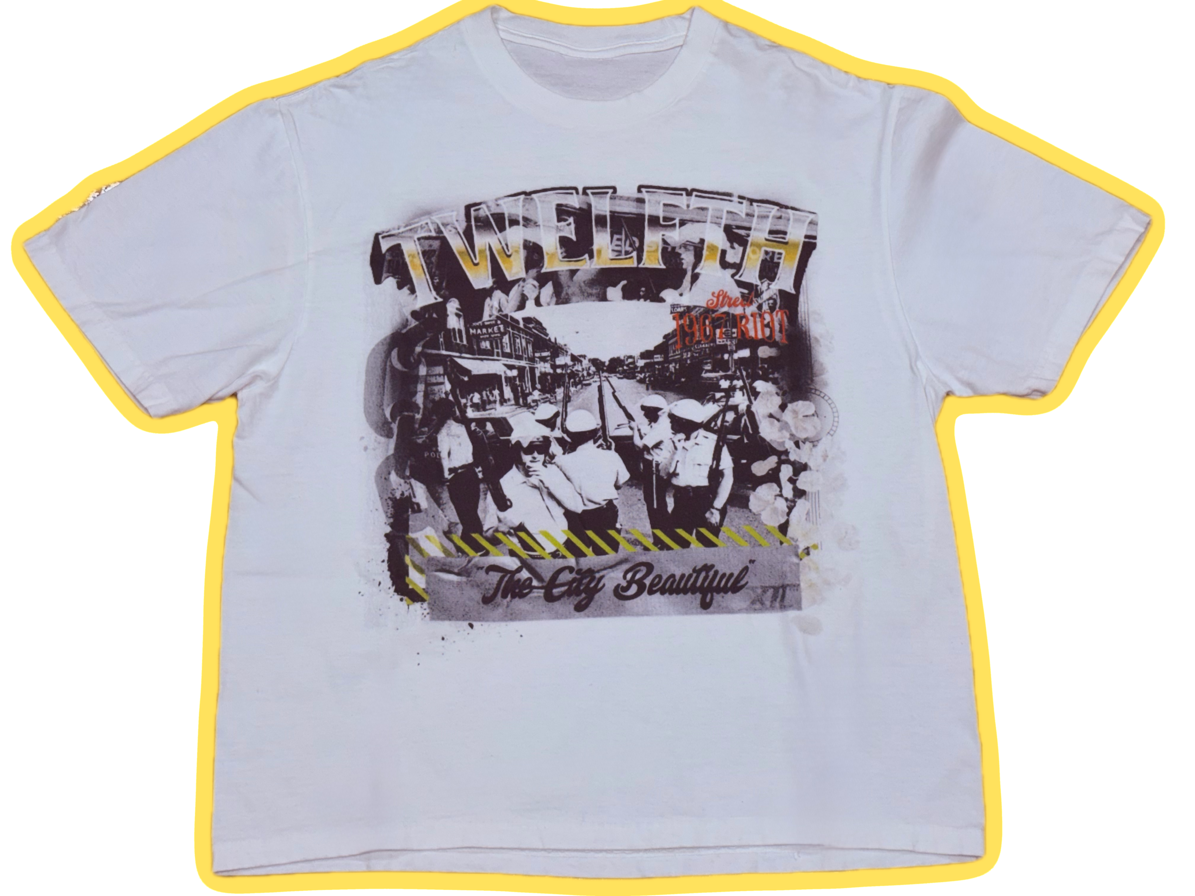 WHITE 1967 RIOT TEE
